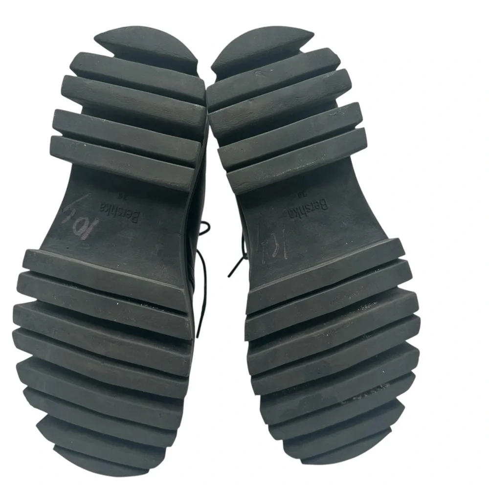 Bershka Chunky Platform Oxford Shoes Black Unisex EU 36